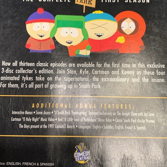 SOUTH PARK SEASON 1,13 EPISODES,3 DISC DVD’s. - Picture 3 of 4